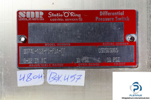 sor-107AL-N12-P1-F1A-TT-low-differential-pressure-switch-used-3