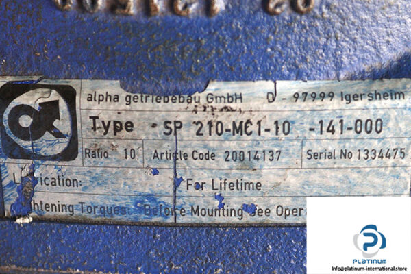 alpha-SP-210-MC1-10-141-000-planetary-gearbox-used-2