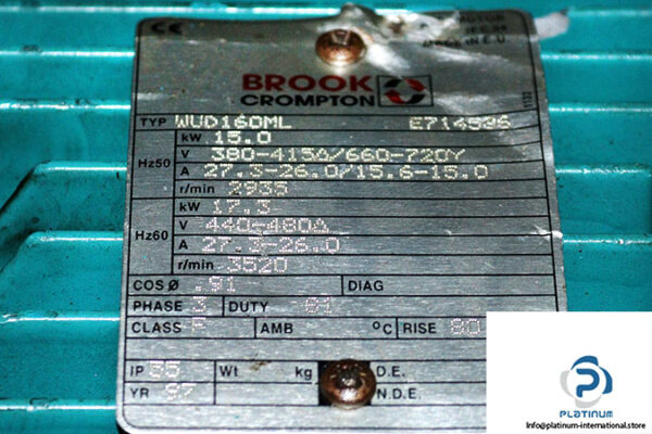 brook-crompton-WUD160ML-3-phase-electric-motor-used-2