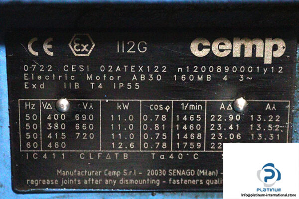 cemp-AB30-160MB-4-3-phase-electric-motor-used-2