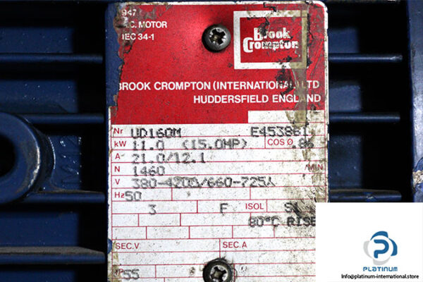 brook-crompton-UD160M-3-phase-electric-motor-used-2