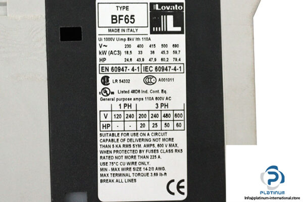 lovato-11-BF65-00-230-contactor-(new)-3