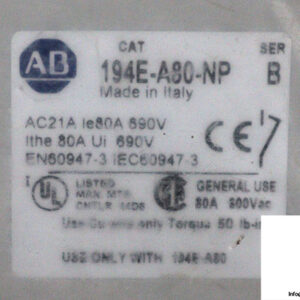 allen-bradley-194E-A80-NP-fourth-pole-base-mounted-(new)-1