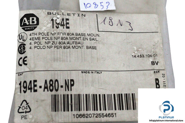 allen-bradley-194E-A80-NP-fourth-pole-base-mounted-(new)-2