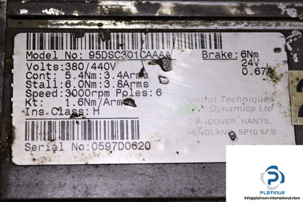 control-techniquse-95DSC301CAAAA-servo-motor-used-2