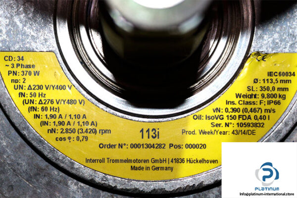 lnterroll-113I-drum-motor-350-mm-used-2