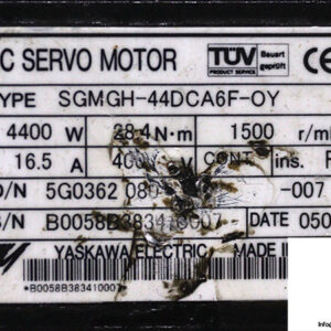 yaskawa-SGMGH-44DCA6F-OY-ac-servo-motor-(used)-2