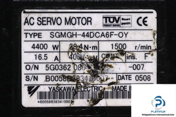 yaskawa-SGMGH-44DCA6F-OY-ac-servo-motor-(used)-2