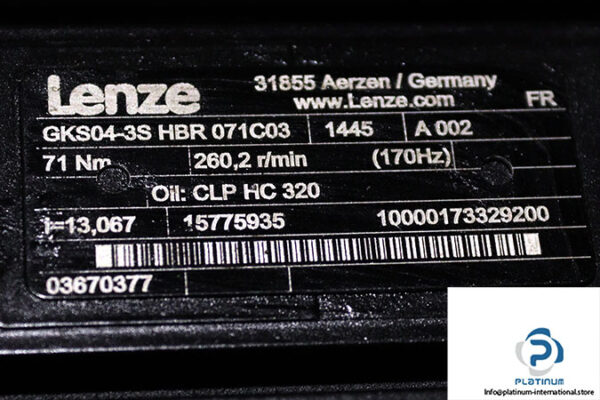 lenze-GKS04-3S-HBR-071C03-bevel-helical-servo-gearmotor-(used)-2