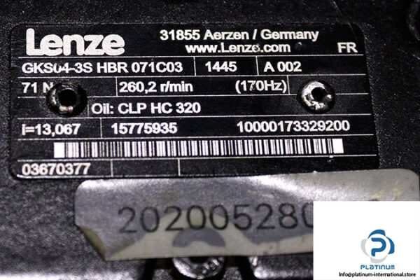 lenze-GKS04-3S-HBR-071C03-bevel-helical-servo-gearmotor-(used)-3