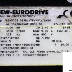 sew-BSHF-202-DS56L_TF_AS1H_SM10-synchronous-servo-motor-(used)-3