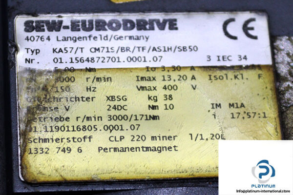 sew-KA57_T-CM71S_BR_TF_AS1H_SB50-helical-bevel-gearmotor-(used)-2