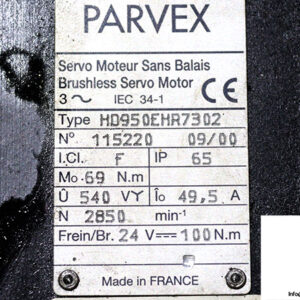 parvex-HD950EHR7302-brushless-servo-motor-used-4
