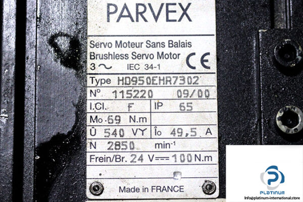 parvex-HD950EHR7302-brushless-servo-motor-used-4