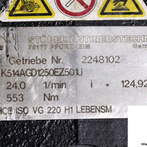 stober-K514AGD1250EZ501U-gear-servo-motor-used-2