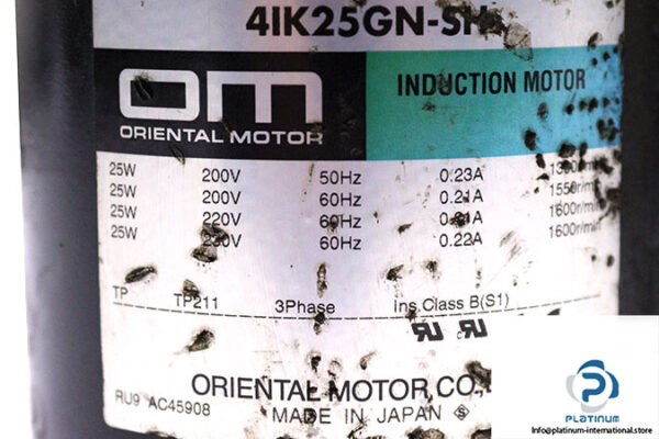oriental-motor-4GN5KA-gear-induction-motor-used-2