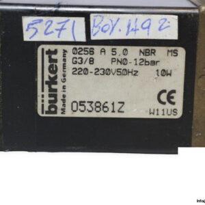 burkert-0256-A-5-0-NBR-MS-G3_8-PN0-12BAR-single-solenoid-valve-used-2