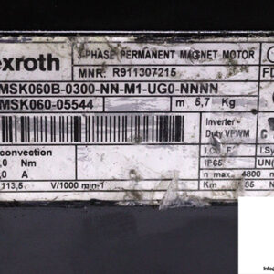rexroth-MSK060B-0300-NN-M1-UG0-NNNN-3-phase-permanent-magnet-motor-used-2