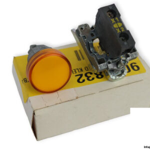 telemecanique-XB4-BVB5-orange-complete-pilot-light-(new)