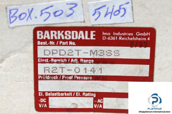 barksdale-DPD2T-M3SS-diaphragm-differential-pressure-switch-(new)-3