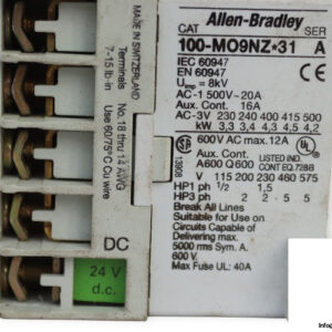 allen-bradley-100-M09NZ-31-mini-contactor-(used)-2