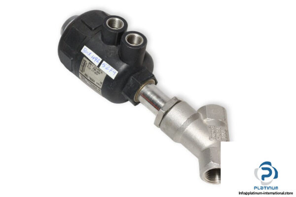 burkert-2000-A-13-0-PTFE-VA-G1_2-PMED-16-BAR-PILOT-3-9-10BAR-pneumatically-operated-2_2-way-angle-seat-valve-used