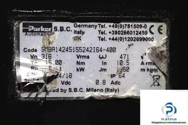 parker-SMBA14245155242164-400-ac-servo-motor-used-3