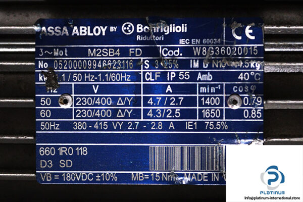 bonfiglioli-M2SB4-FD-gear-motor-used-4