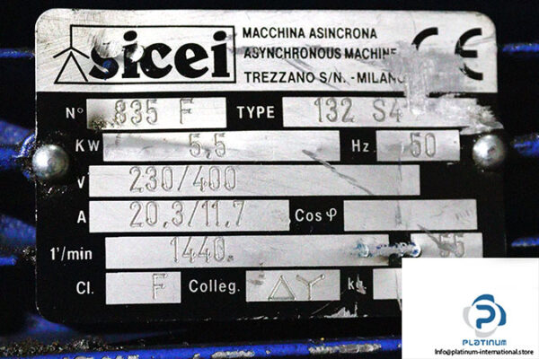 sicei-132-S4-3-phase-electric-motor-used-2