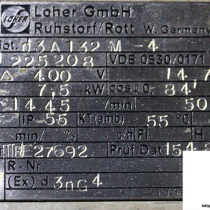 loher-D3A132M-4-3-phase-proof-motor-used-2