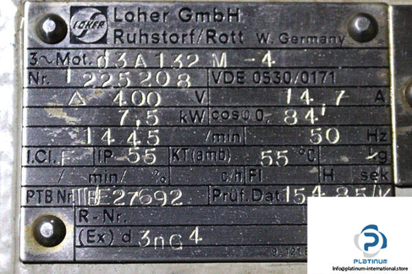 loher-D3A132M-4-3-phase-proof-motor-used-2