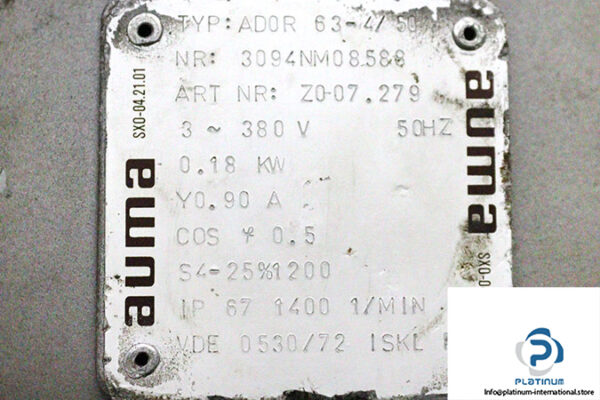 auma-SAR-07.1-F07-multi-turn-actuator-used-2