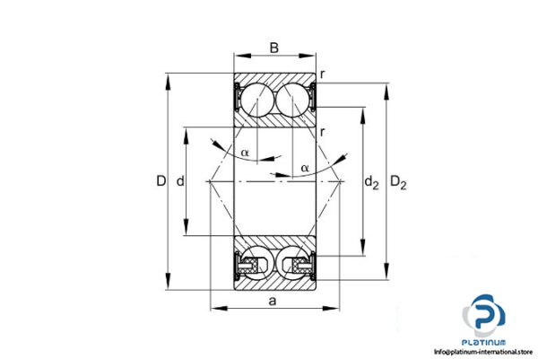 fag-3206-bd-2z-tvh-double-row-angular-contact-ball-bearing-4
