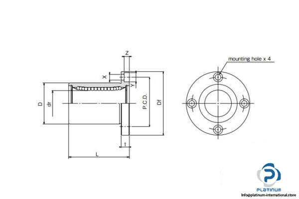 nb-smf-30guu-flange-linear-ball-bushing-4