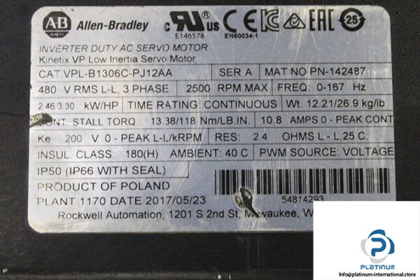 allen-bradley-vpl-b1306c-pj12aa-permanent-magnet-servo-motor-2