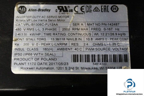 allen-bradley-vpl-b1306c-pj12aa-permanent-magnet-servo-motor-2-2