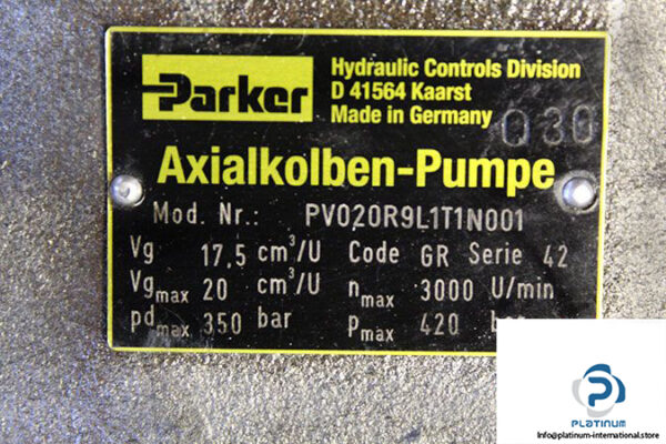parker-pv020r9k1j3n001-axial-piston-variable-pump-used-4