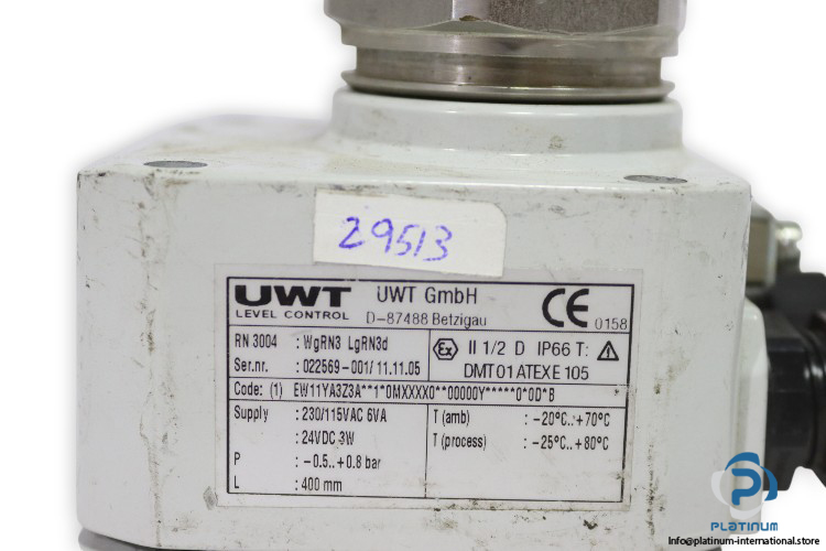 uwt-RN3004-WGRN3LGRN3D-rotary-paddle-level-switch-(Used)-4