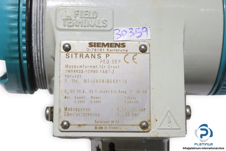 siemens-7MF4033-1DY00-1AB7-Z-Y01-Y21-absolute-pressure-transmitter-(Used)-2