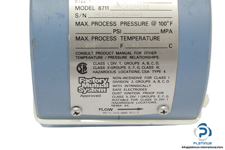 rosemount-8711-RRE020R1S2-magnetic-flowtube-wafer-sensor-(New)-7