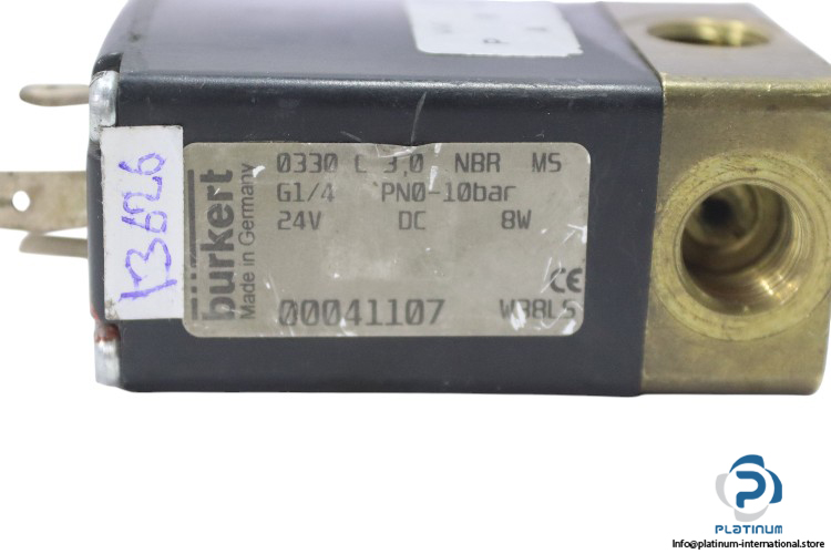 Burkert-0330-c-30-nbr-ms-g1-4-pn0-10bar-single-solenoid-valve(used)-2