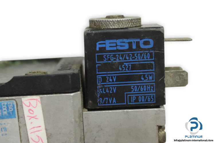 festo-151852-double-solenoid-valve-with-coil-(used)-2