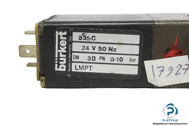 Burkert-331-c-24v-50-hz-dn-3b-pn-0-10-bar-solenoid-valve(used)-1