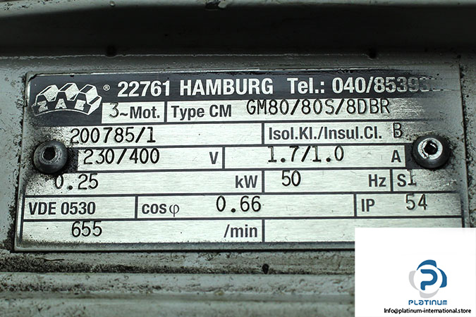 zae-GM-080-B-gearmotor-1-used