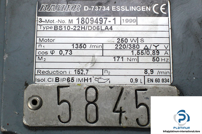 bauer-D054-SZ2-KZ_170-B-V3209_1-helical-worm-gearmotor-1-used