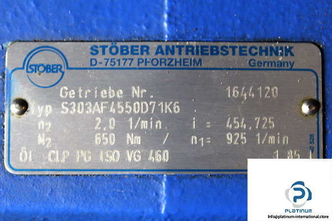 stober-S303AF4550D71K6-gearmotor-2-used