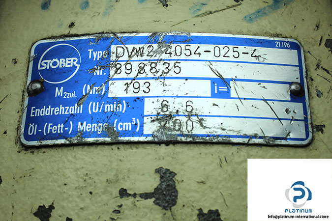 stober-DVW2-4054-025-4-gearmotor-3-used