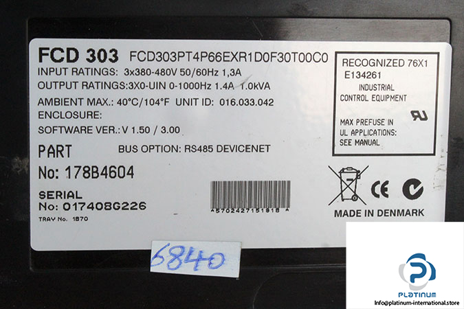 danfoss-FCD303PT4P66EXR1D0F30T00C0-frequency-inverter-(used)-3