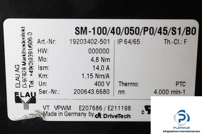 Elau-SM10040050P045S1B0-servo-motor-used-2