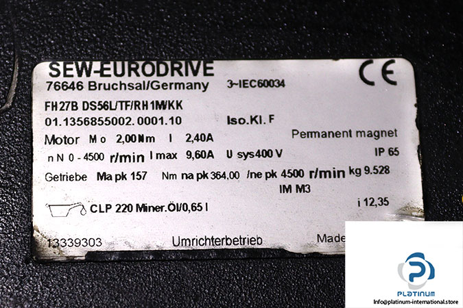 sew-FH27B-DS56L_TF_RH1M_KK-parallel-shaft-helical-gear-unit-motor-(used)-2